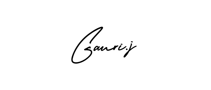 Make a beautiful signature design for name Gauri.j. Use this online signature maker to create a handwritten signature for free. Gauri.j signature style 3 images and pictures png