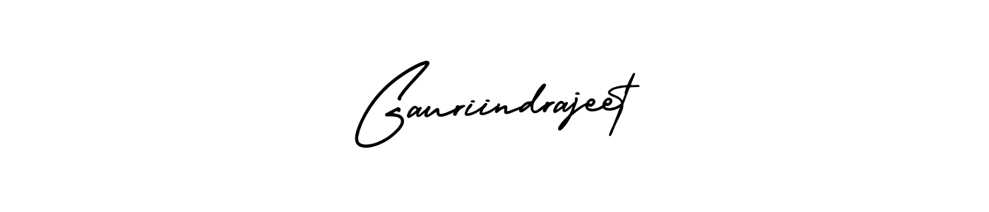 This is the best signature style for the Gauriindrajeet name. Also you like these signature font (AmerikaSignatureDemo-Regular). Mix name signature. Gauriindrajeet signature style 3 images and pictures png