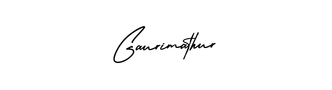 How to make Gaurimathur name signature. Use AmerikaSignatureDemo-Regular style for creating short signs online. This is the latest handwritten sign. Gaurimathur signature style 3 images and pictures png