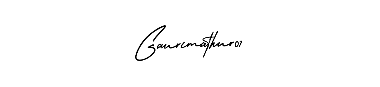 This is the best signature style for the Gaurimathur07 name. Also you like these signature font (AmerikaSignatureDemo-Regular). Mix name signature. Gaurimathur07 signature style 3 images and pictures png