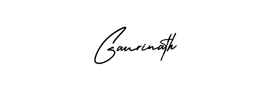 How to make Gaurinath name signature. Use AmerikaSignatureDemo-Regular style for creating short signs online. This is the latest handwritten sign. Gaurinath signature style 3 images and pictures png