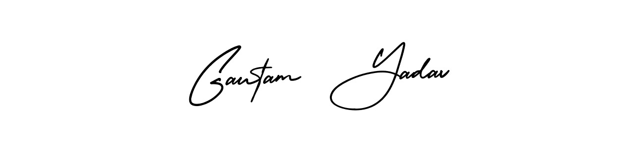 Make a short Gautam  Yadav signature style. Manage your documents anywhere anytime using AmerikaSignatureDemo-Regular. Create and add eSignatures, submit forms, share and send files easily. Gautam  Yadav signature style 3 images and pictures png