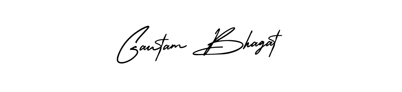 Use a signature maker to create a handwritten signature online. With this signature software, you can design (AmerikaSignatureDemo-Regular) your own signature for name Gautam Bhagat. Gautam Bhagat signature style 3 images and pictures png