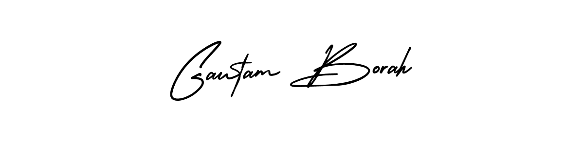 Make a beautiful signature design for name Gautam Borah. With this signature (AmerikaSignatureDemo-Regular) style, you can create a handwritten signature for free. Gautam Borah signature style 3 images and pictures png