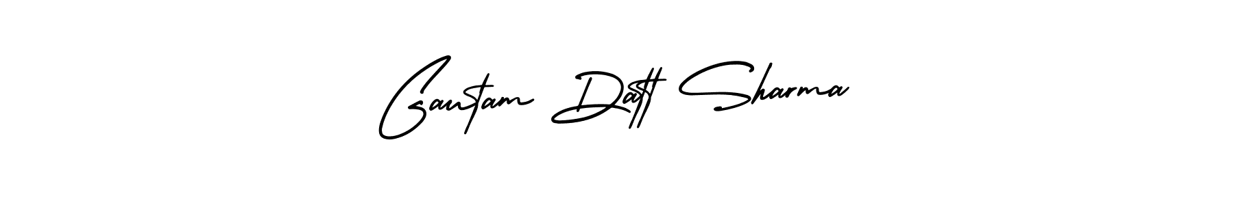 Make a beautiful signature design for name Gautam Datt Sharma. With this signature (AmerikaSignatureDemo-Regular) style, you can create a handwritten signature for free. Gautam Datt Sharma signature style 3 images and pictures png