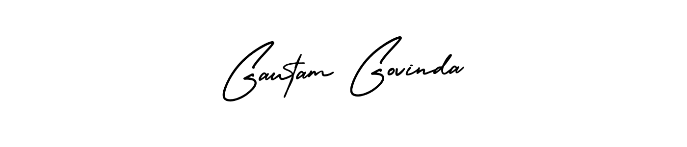 Gautam Govinda stylish signature style. Best Handwritten Sign (AmerikaSignatureDemo-Regular) for my name. Handwritten Signature Collection Ideas for my name Gautam Govinda. Gautam Govinda signature style 3 images and pictures png