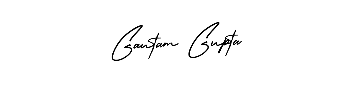 You should practise on your own different ways (AmerikaSignatureDemo-Regular) to write your name (Gautam Gupta) in signature. don't let someone else do it for you. Gautam Gupta signature style 3 images and pictures png