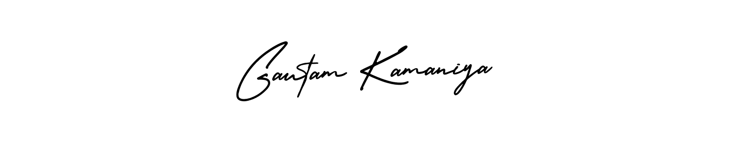 Use a signature maker to create a handwritten signature online. With this signature software, you can design (AmerikaSignatureDemo-Regular) your own signature for name Gautam Kamaniya. Gautam Kamaniya signature style 3 images and pictures png