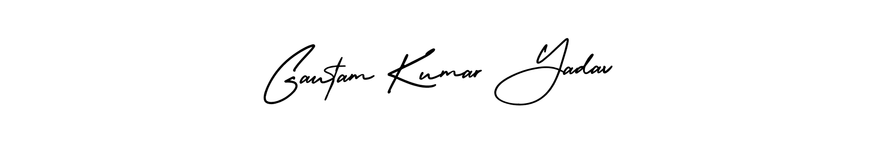 Make a beautiful signature design for name Gautam Kumar Yadav. With this signature (AmerikaSignatureDemo-Regular) style, you can create a handwritten signature for free. Gautam Kumar Yadav signature style 3 images and pictures png