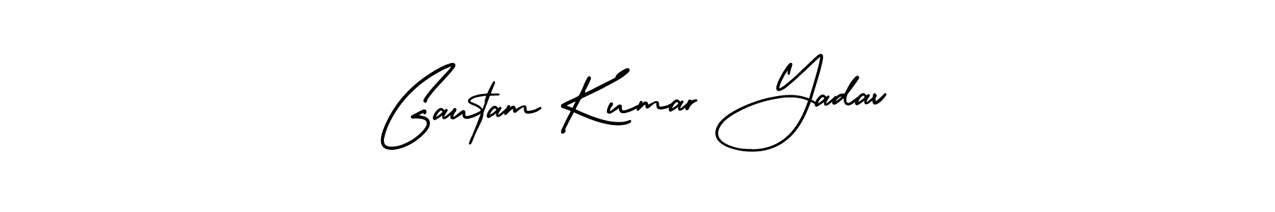 Make a beautiful signature design for name Gautam Kumar Yadav. With this signature (AmerikaSignatureDemo-Regular) style, you can create a handwritten signature for free. Gautam Kumar Yadav signature style 3 images and pictures png