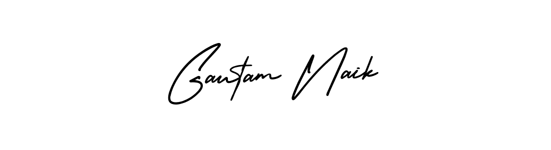 This is the best signature style for the Gautam Naik name. Also you like these signature font (AmerikaSignatureDemo-Regular). Mix name signature. Gautam Naik signature style 3 images and pictures png
