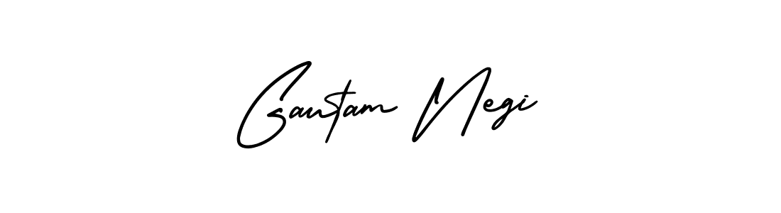 How to Draw Gautam Negi signature style? AmerikaSignatureDemo-Regular is a latest design signature styles for name Gautam Negi. Gautam Negi signature style 3 images and pictures png