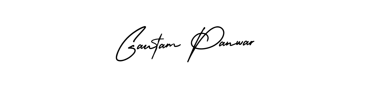 Create a beautiful signature design for name Gautam Panwar. With this signature (AmerikaSignatureDemo-Regular) fonts, you can make a handwritten signature for free. Gautam Panwar signature style 3 images and pictures png