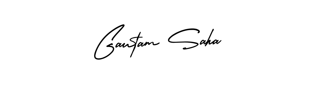 if you are searching for the best signature style for your name Gautam Saha. so please give up your signature search. here we have designed multiple signature styles  using AmerikaSignatureDemo-Regular. Gautam Saha signature style 3 images and pictures png