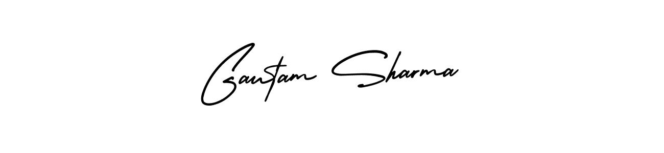 This is the best signature style for the Gautam Sharma name. Also you like these signature font (AmerikaSignatureDemo-Regular). Mix name signature. Gautam Sharma signature style 3 images and pictures png