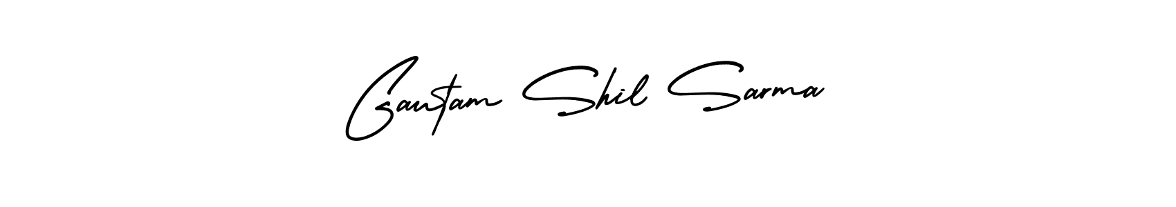 This is the best signature style for the Gautam Shil Sarma name. Also you like these signature font (AmerikaSignatureDemo-Regular). Mix name signature. Gautam Shil Sarma signature style 3 images and pictures png