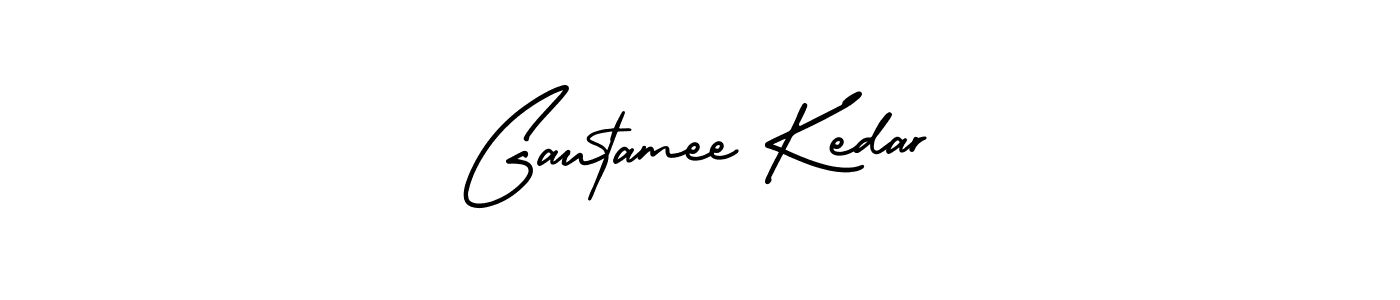 Gautamee Kedar stylish signature style. Best Handwritten Sign (AmerikaSignatureDemo-Regular) for my name. Handwritten Signature Collection Ideas for my name Gautamee Kedar. Gautamee Kedar signature style 3 images and pictures png