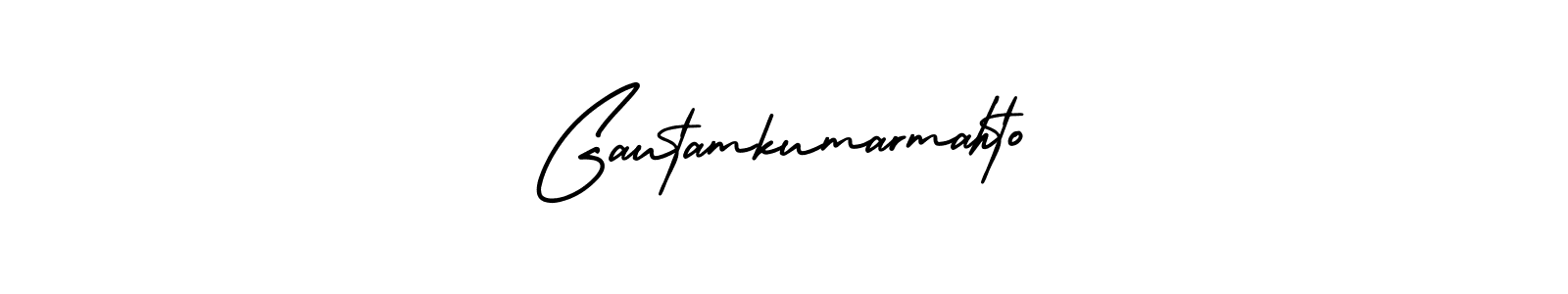 How to Draw Gautamkumarmahto signature style? AmerikaSignatureDemo-Regular is a latest design signature styles for name Gautamkumarmahto. Gautamkumarmahto signature style 3 images and pictures png
