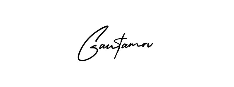 How to make Gautamrv signature? AmerikaSignatureDemo-Regular is a professional autograph style. Create handwritten signature for Gautamrv name. Gautamrv signature style 3 images and pictures png