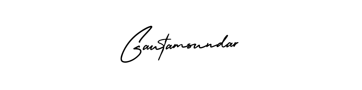 It looks lik you need a new signature style for name Gautamsundar. Design unique handwritten (AmerikaSignatureDemo-Regular) signature with our free signature maker in just a few clicks. Gautamsundar signature style 3 images and pictures png