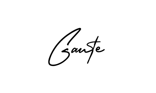 Gaute stylish signature style. Best Handwritten Sign (AmerikaSignatureDemo-Regular) for my name. Handwritten Signature Collection Ideas for my name Gaute. Gaute signature style 3 images and pictures png