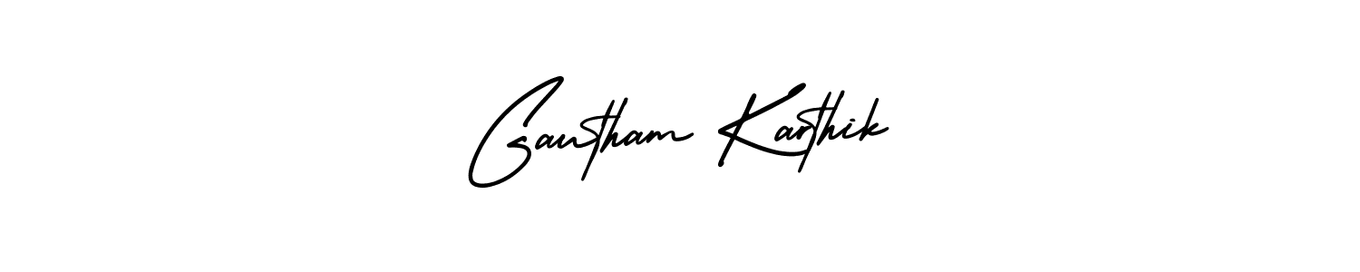 Also we have Gautham Karthik name is the best signature style. Create professional handwritten signature collection using AmerikaSignatureDemo-Regular autograph style. Gautham Karthik signature style 3 images and pictures png