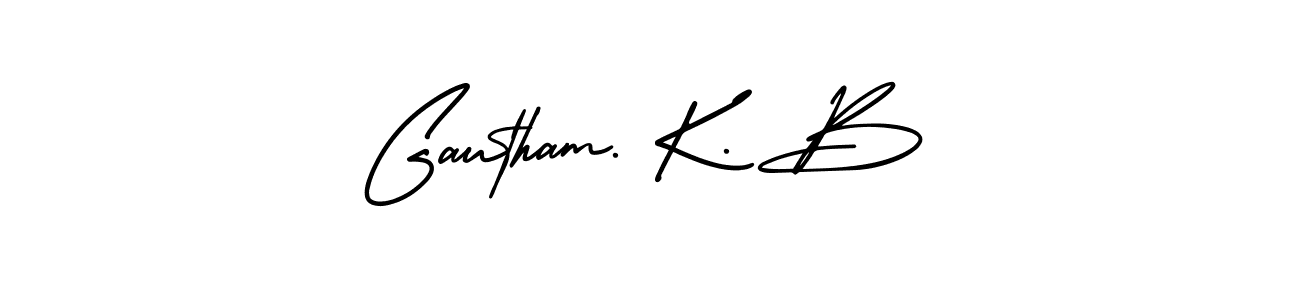 This is the best signature style for the Gautham. K. B name. Also you like these signature font (AmerikaSignatureDemo-Regular). Mix name signature. Gautham. K. B signature style 3 images and pictures png
