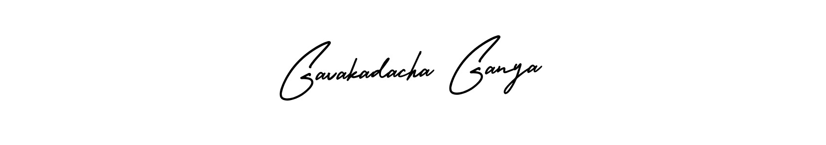 Gavakadacha Ganya stylish signature style. Best Handwritten Sign (AmerikaSignatureDemo-Regular) for my name. Handwritten Signature Collection Ideas for my name Gavakadacha Ganya. Gavakadacha Ganya signature style 3 images and pictures png