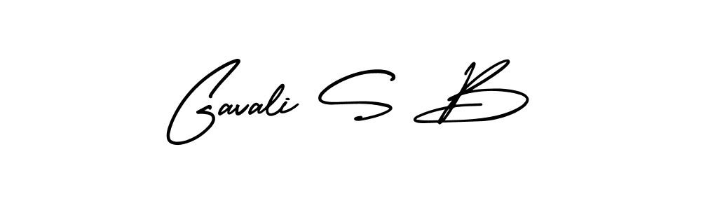 You should practise on your own different ways (AmerikaSignatureDemo-Regular) to write your name (Gavali S B) in signature. don't let someone else do it for you. Gavali S B signature style 3 images and pictures png