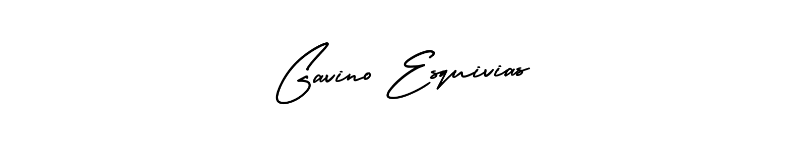 Design your own signature with our free online signature maker. With this signature software, you can create a handwritten (AmerikaSignatureDemo-Regular) signature for name Gavino Esquivias. Gavino Esquivias signature style 3 images and pictures png