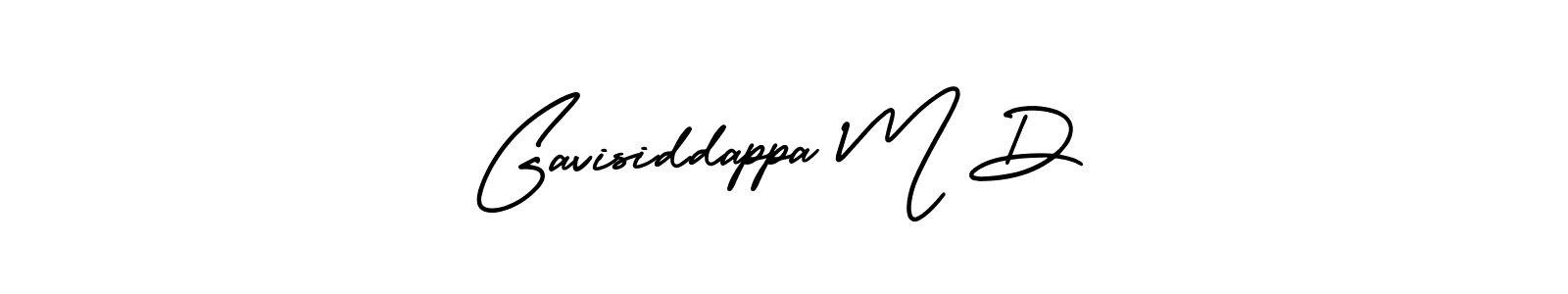 This is the best signature style for the Gavisiddappa M D name. Also you like these signature font (AmerikaSignatureDemo-Regular). Mix name signature. Gavisiddappa M D signature style 3 images and pictures png