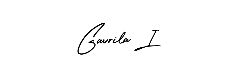 How to make Gavrila I signature? AmerikaSignatureDemo-Regular is a professional autograph style. Create handwritten signature for Gavrila I name. Gavrila I signature style 3 images and pictures png
