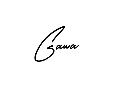 How to make Gawa name signature. Use AmerikaSignatureDemo-Regular style for creating short signs online. This is the latest handwritten sign. Gawa signature style 3 images and pictures png