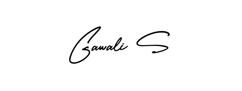 if you are searching for the best signature style for your name Gawali S. so please give up your signature search. here we have designed multiple signature styles  using AmerikaSignatureDemo-Regular. Gawali S signature style 3 images and pictures png