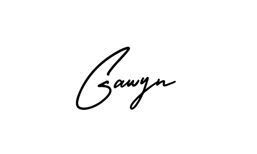 Gawyn stylish signature style. Best Handwritten Sign (AmerikaSignatureDemo-Regular) for my name. Handwritten Signature Collection Ideas for my name Gawyn. Gawyn signature style 3 images and pictures png