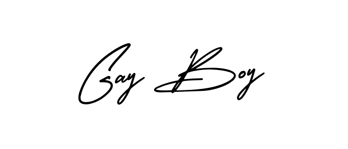 You should practise on your own different ways (AmerikaSignatureDemo-Regular) to write your name (Gay Boy) in signature. don't let someone else do it for you. Gay Boy signature style 3 images and pictures png