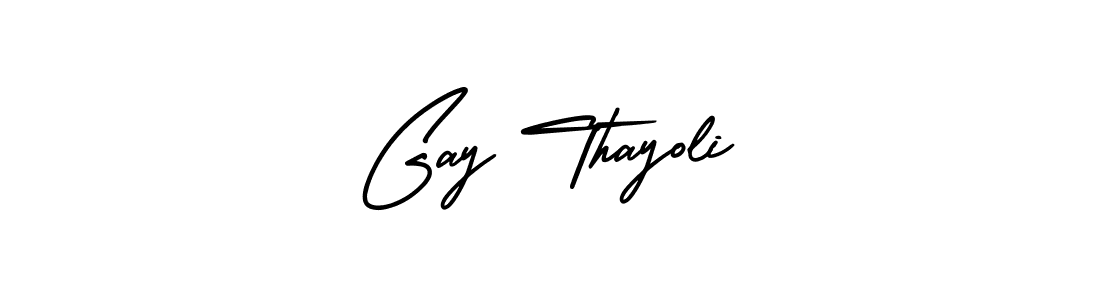 Make a short Gay Thayoli signature style. Manage your documents anywhere anytime using AmerikaSignatureDemo-Regular. Create and add eSignatures, submit forms, share and send files easily. Gay Thayoli signature style 3 images and pictures png