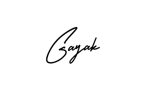 Gayak stylish signature style. Best Handwritten Sign (AmerikaSignatureDemo-Regular) for my name. Handwritten Signature Collection Ideas for my name Gayak. Gayak signature style 3 images and pictures png