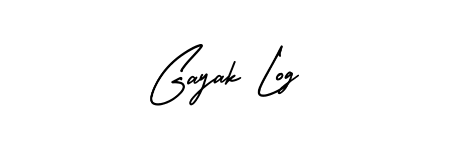 How to make Gayak Log name signature. Use AmerikaSignatureDemo-Regular style for creating short signs online. This is the latest handwritten sign. Gayak Log signature style 3 images and pictures png