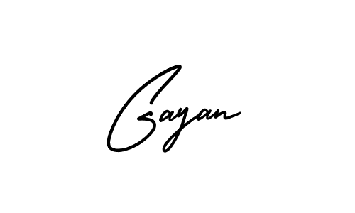 Use a signature maker to create a handwritten signature online. With this signature software, you can design (AmerikaSignatureDemo-Regular) your own signature for name Gayan. Gayan signature style 3 images and pictures png