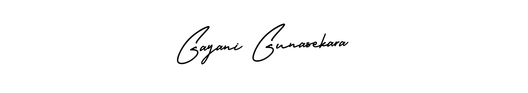 This is the best signature style for the Gayani Gunasekara name. Also you like these signature font (AmerikaSignatureDemo-Regular). Mix name signature. Gayani Gunasekara signature style 3 images and pictures png