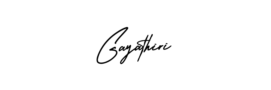 You should practise on your own different ways (AmerikaSignatureDemo-Regular) to write your name (Gayathiri) in signature. don't let someone else do it for you. Gayathiri signature style 3 images and pictures png