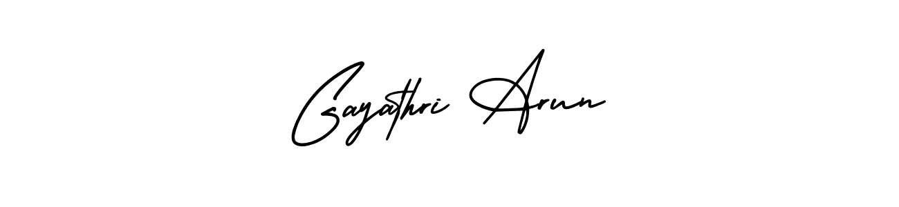 Gayathri Arun stylish signature style. Best Handwritten Sign (AmerikaSignatureDemo-Regular) for my name. Handwritten Signature Collection Ideas for my name Gayathri Arun. Gayathri Arun signature style 3 images and pictures png