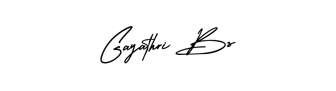 Make a beautiful signature design for name Gayathri Bs. With this signature (AmerikaSignatureDemo-Regular) style, you can create a handwritten signature for free. Gayathri Bs signature style 3 images and pictures png