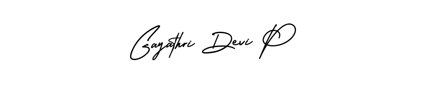 Design your own signature with our free online signature maker. With this signature software, you can create a handwritten (AmerikaSignatureDemo-Regular) signature for name Gayathri Devi P. Gayathri Devi P signature style 3 images and pictures png