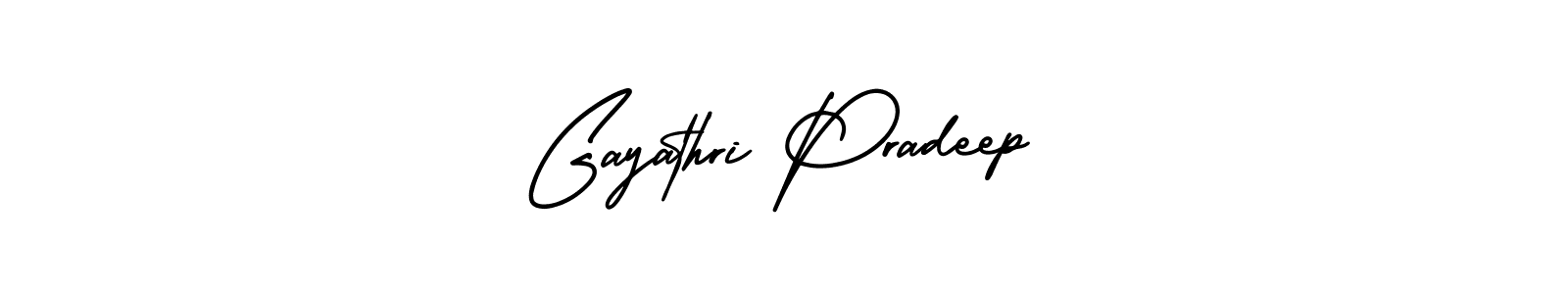 This is the best signature style for the Gayathri Pradeep name. Also you like these signature font (AmerikaSignatureDemo-Regular). Mix name signature. Gayathri Pradeep signature style 3 images and pictures png