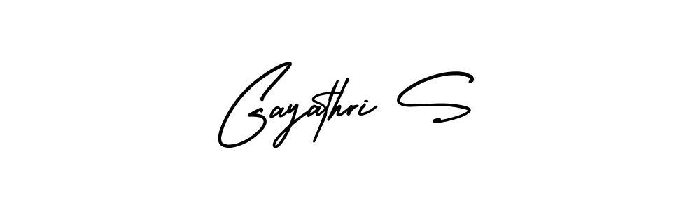 Use a signature maker to create a handwritten signature online. With this signature software, you can design (AmerikaSignatureDemo-Regular) your own signature for name Gayathri S. Gayathri S signature style 3 images and pictures png