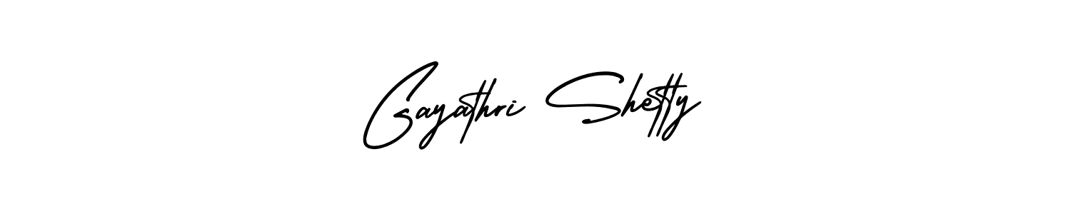 This is the best signature style for the Gayathri Shetty name. Also you like these signature font (AmerikaSignatureDemo-Regular). Mix name signature. Gayathri Shetty signature style 3 images and pictures png