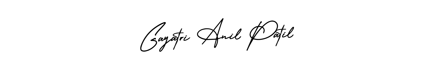 This is the best signature style for the Gayatri Anil Patil name. Also you like these signature font (AmerikaSignatureDemo-Regular). Mix name signature. Gayatri Anil Patil signature style 3 images and pictures png