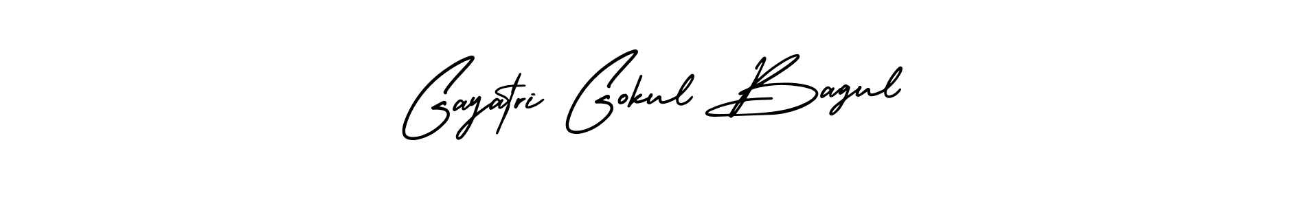 Create a beautiful signature design for name Gayatri Gokul Bagul. With this signature (AmerikaSignatureDemo-Regular) fonts, you can make a handwritten signature for free. Gayatri Gokul Bagul signature style 3 images and pictures png